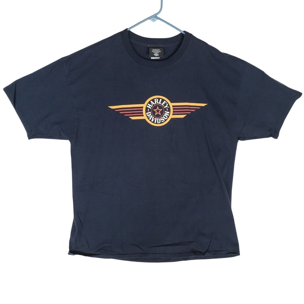 Harley Davidson Museum T-Shirt Mens 2XL‎ Navy Blue Graphic 2013 Cotton